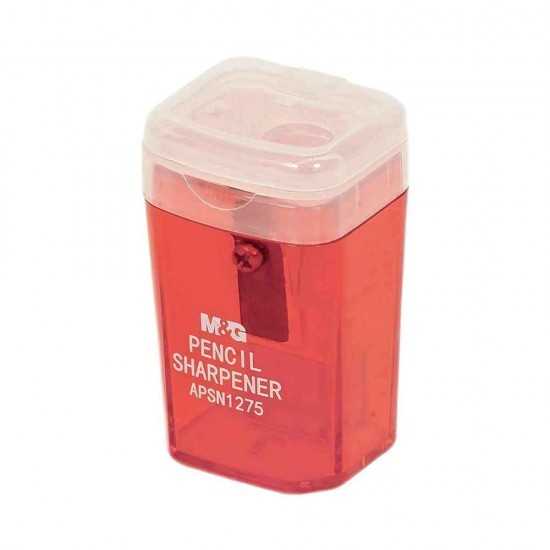 Ascutitoare M&G, din plastic, cu o gaura, rezervor si capac