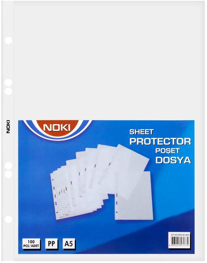 Folii protectie, A5, 100 buc/set Noki