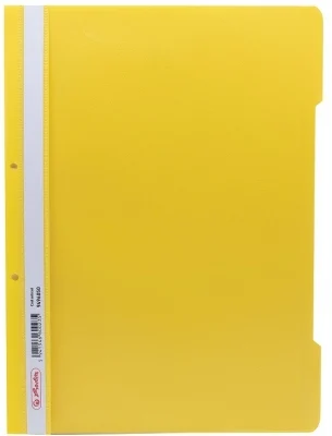 Dosar sina A4 PP, perforat galben, Herlitz